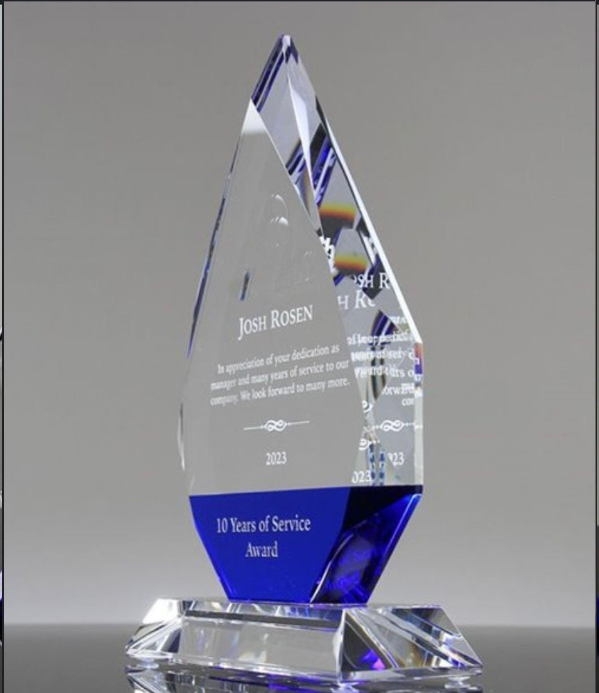 Beveled Crystal Diamond Award