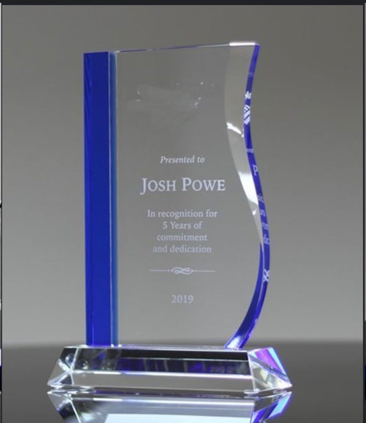 Blue Crystal Wave Trophy